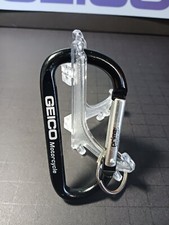 2 NOWE KARABIŃCZYKI MOTOCYKLOWE GEICO KLIPS BRELOKI SPRĘŻYNOWE, CZARNE