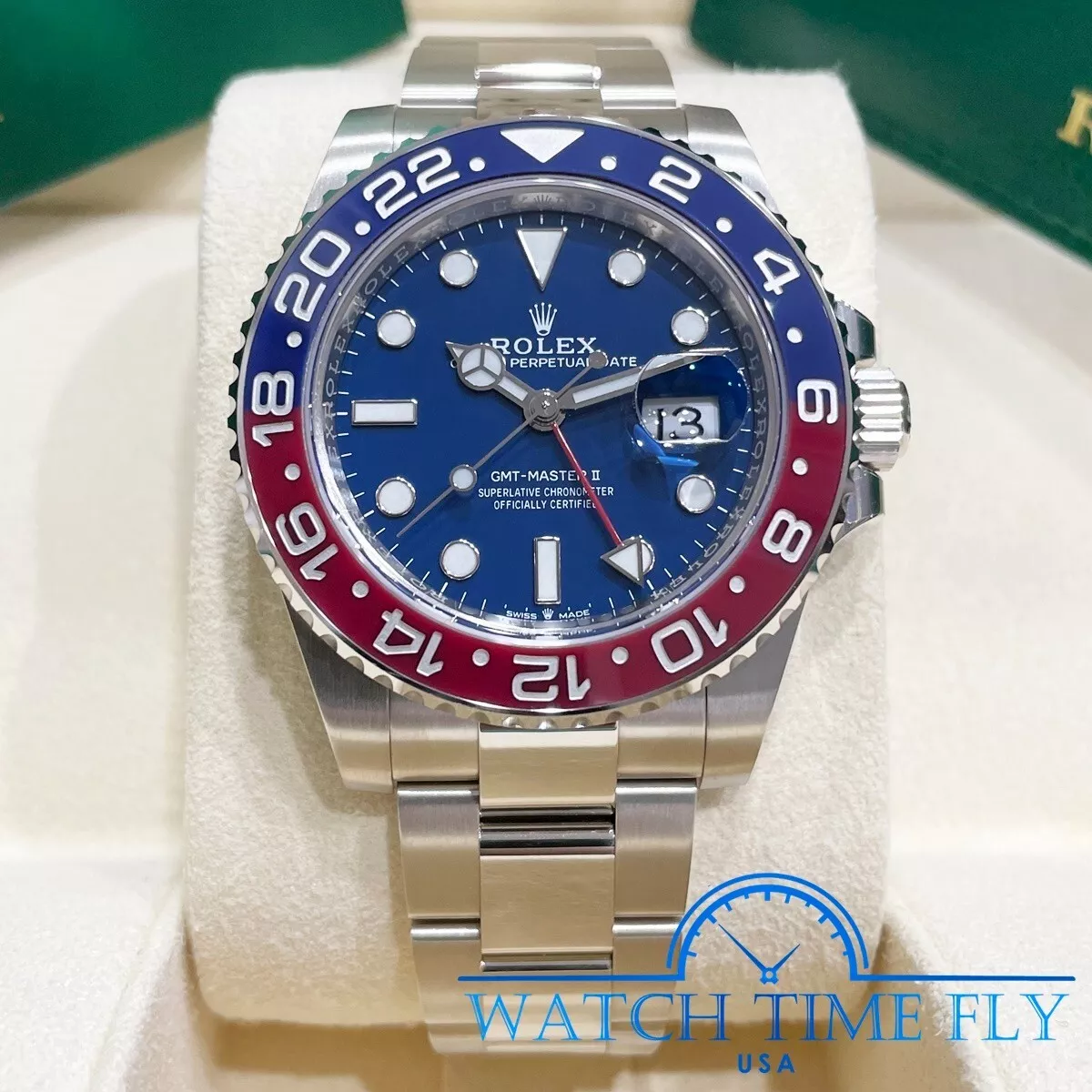 Rolex 126719 GMT-Master White Gold Pepsi Blue Dial Oyster |