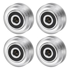 4Pcs 3D Printer Rollers V Slot 0.94" POM Pulley 625RS for 3D Printer Transparent