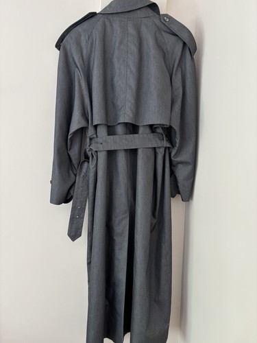 Aquascutum Aqua5 Double Breasted Trench Coat Vintage with Belt M/L - Picture 3 of 5