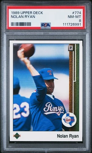 1989 Upper Deck #774 Nolan Ryan PSA 8 Football
