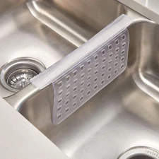 Mat Protector Double Sink Divider Clear Kitchen Dish Safe Durable Grips Saddle