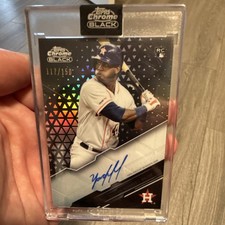 2020 Topps Chrome Black Yordan Alvarez #CBA-YA RC Auto Refractor /150 Astros