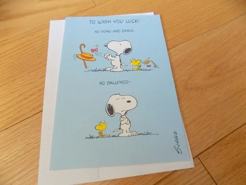 Wish You Luck Peanuts Snoopy Greeting Card Retirement New Job
