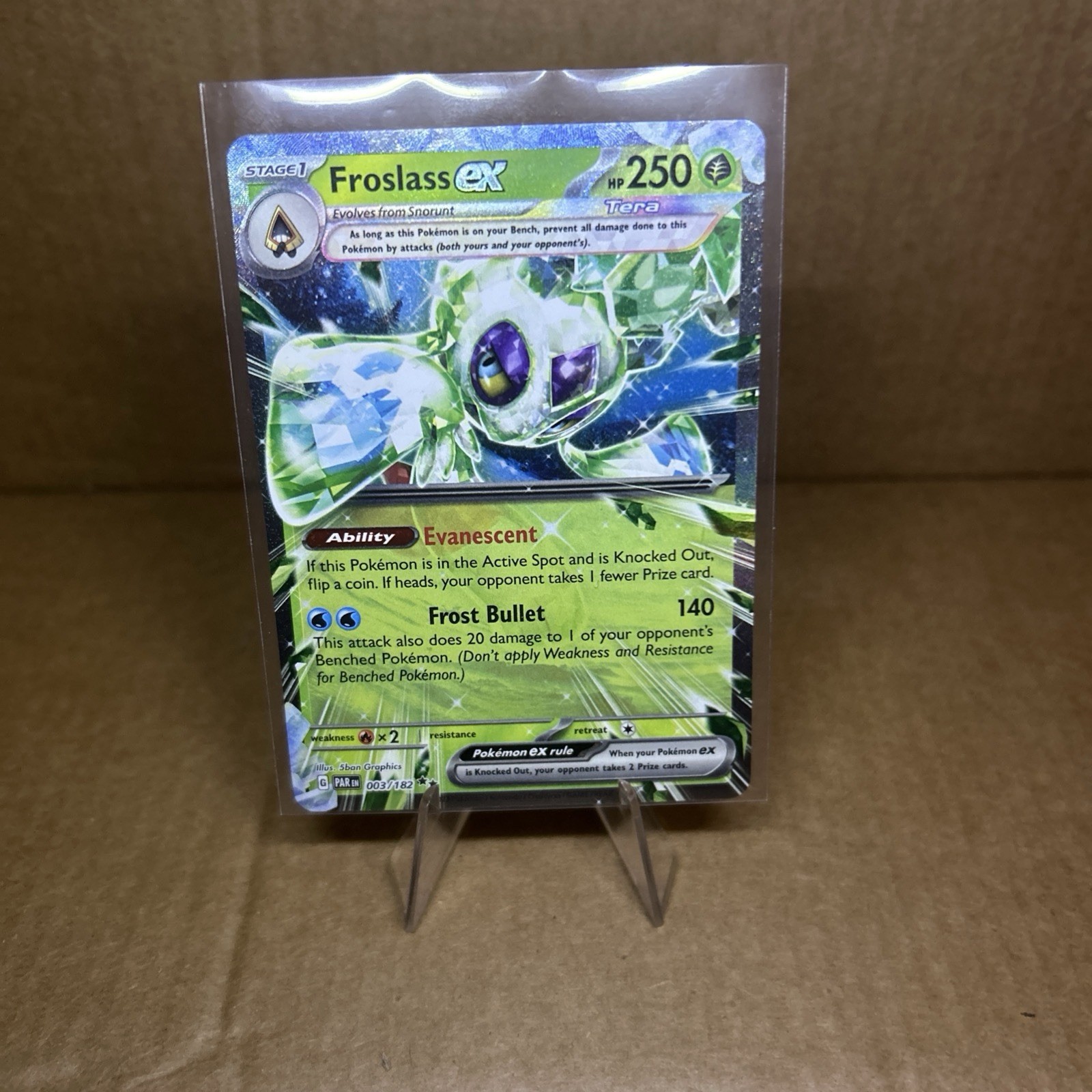 Pokemon TCG Froslass ex 003/182 Paradox Rift Holo Double Rare NM