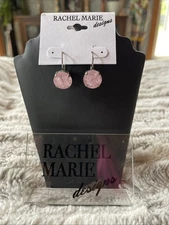 RACHEL MARIE DESIGN RMD Penny Pink Ice Earrings Swarovski Crystals USA MADE!