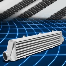 Aluminum 27.25"X7"X2.75" Turbo Chrome FMIC Tube & Fin Front Mount Intercooler