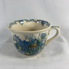 Masons Patent Ironstone Blue Fruit Basket Tea...