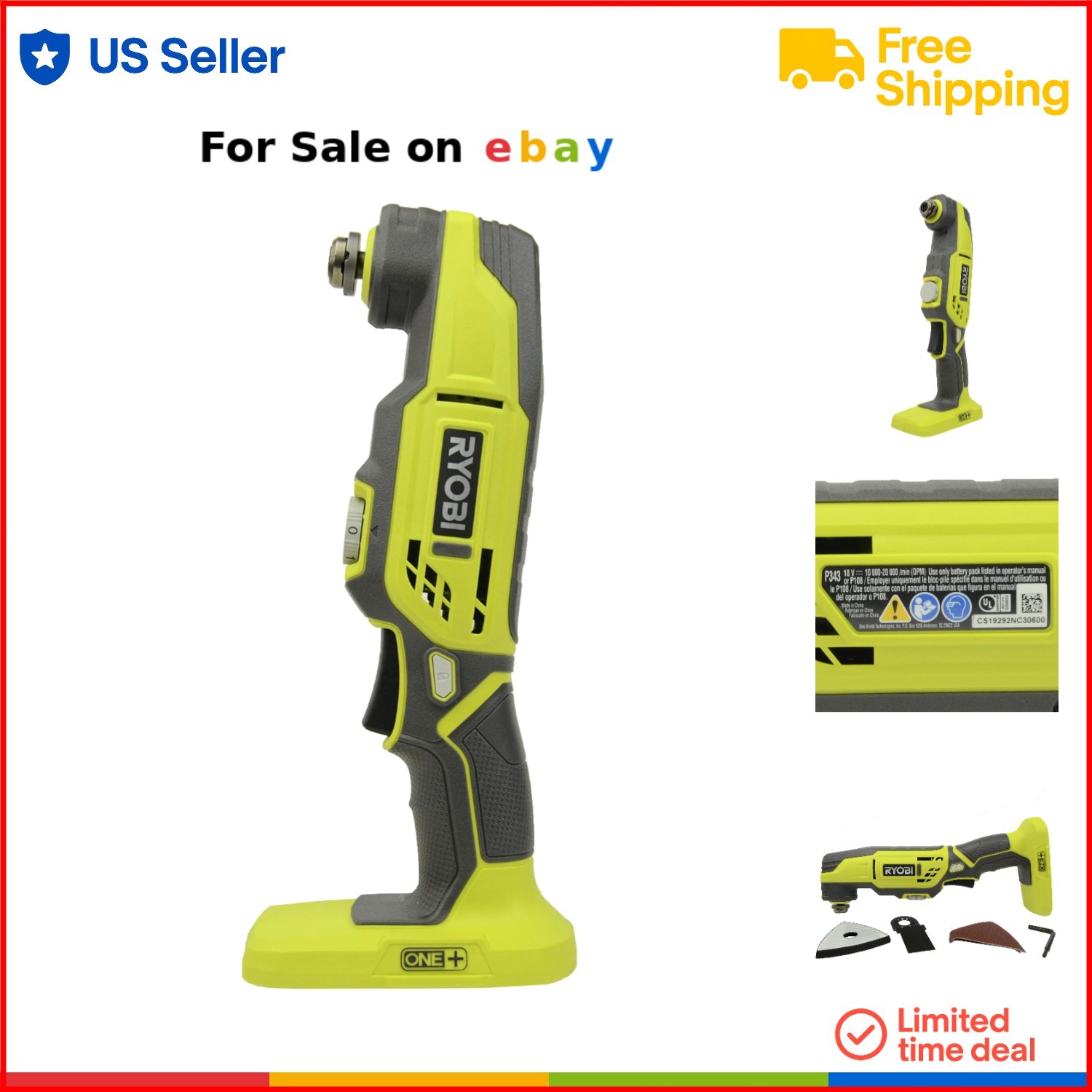 18V Cordless Oscillating Multi-Tool for Cutting Drilling Grinding
