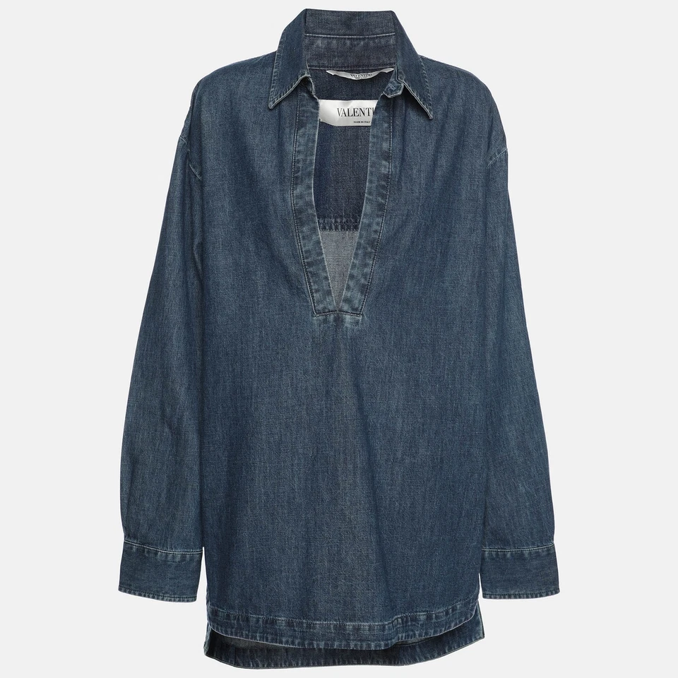 Camisa manga longa Valentino azul denim G