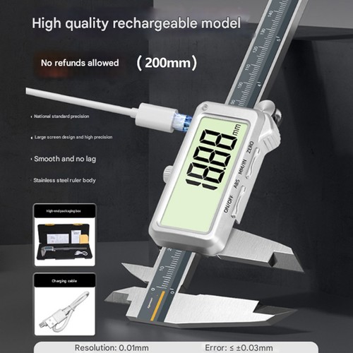 Digitaler Messschieber Wiederaufladbar USB C Schnittstelle 150mm Industrie Einsatz - Bild 14 von 14