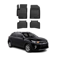 Omac Gummi FußMatten FüR Kia Stonic 2017-2026 Premium TPE Automatten Schwarz 4X