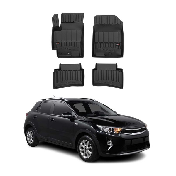 Omac Gummi FußMatten FüR Kia Stonic 2017-2026 Premium TPE Automatten Schwarz 4X-image