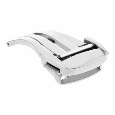 20MM STEEL BUCKLE STRAP BAND CLASP LEATHER DEPLOYMENT FOR OMEGA SEAMASTER PLANET