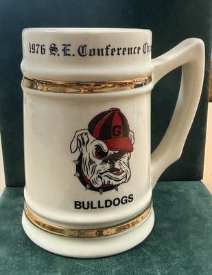 1976 S. E. Conference Champions Bulldogs Beer Mug stein UGA lewis bros NJ