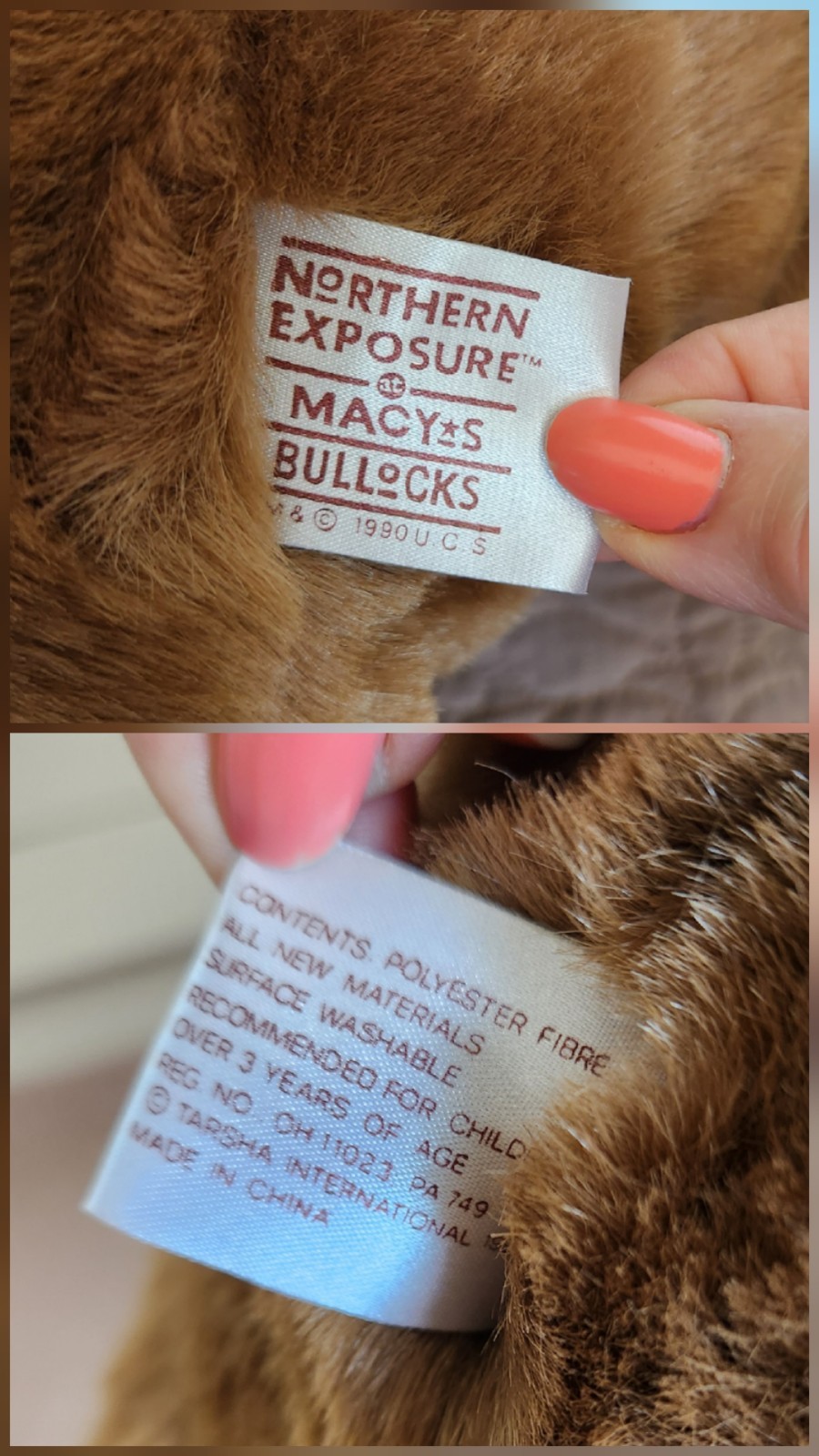 NWOT Vtg Bullocks PLUSH MOOSE 16" Northern Exposure 1990 TV Show Macy's