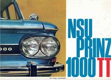 Catalogue brochure NSU Prinz 1000 TT 10/1965 France