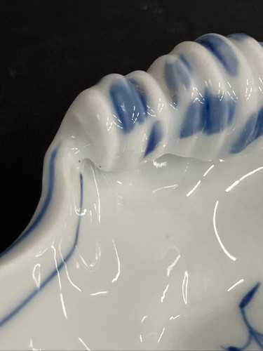 Cuenco de mejillón almeja de porcelana tradicional B&G azul acanalado azul blanco B&G - Imagen 10 de 16