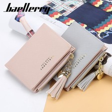 RFID Blocking Women Small PU Leather Wallet Credit Card Holder Mini Bifold Purse