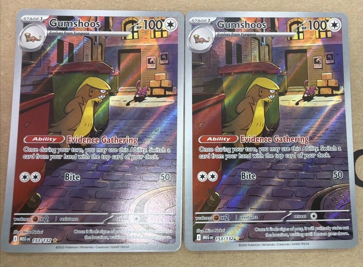 Pokmon TCG Gumshoos Illustration Rare #153/132 Mega Evolutions NM/M