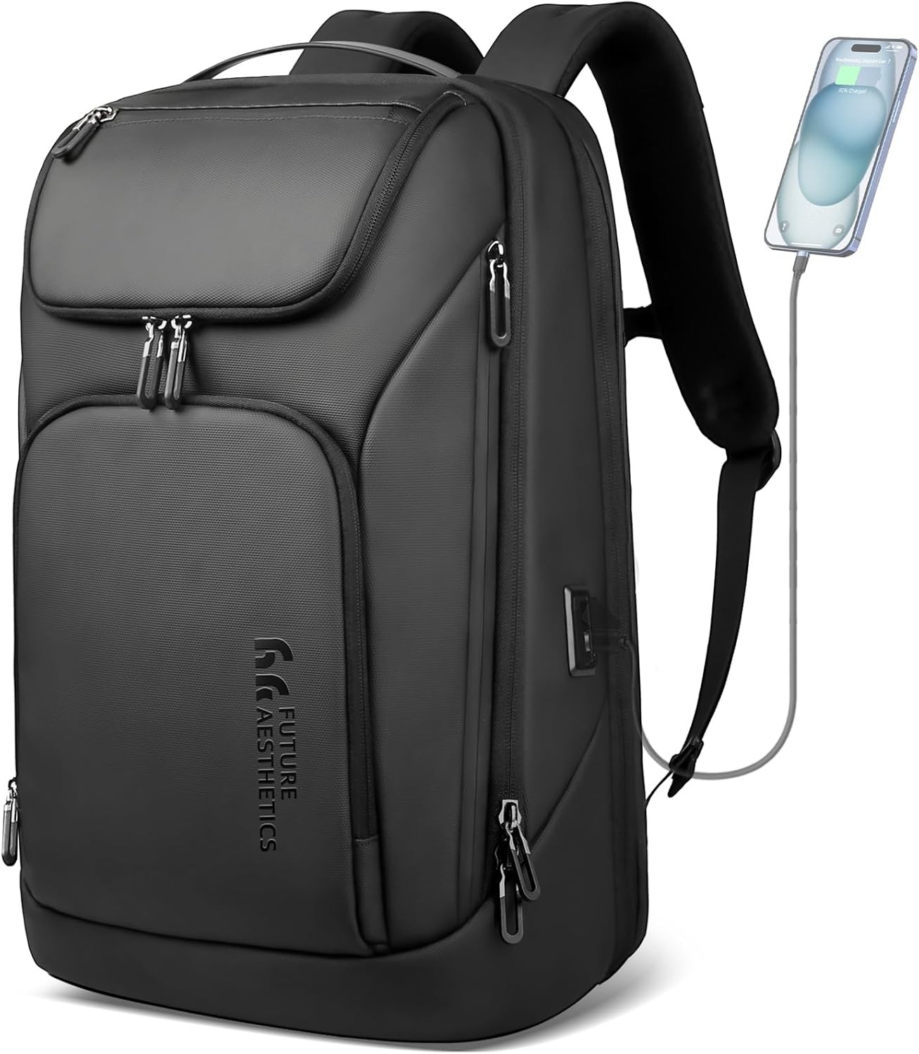 Business Smart Backpack for Men Anti-Theft for 17.3 Inch Laptop with USB Char...