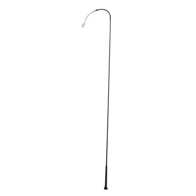 Black Braided Nylon Training Whip with Fiberglass Center and Molded Handle