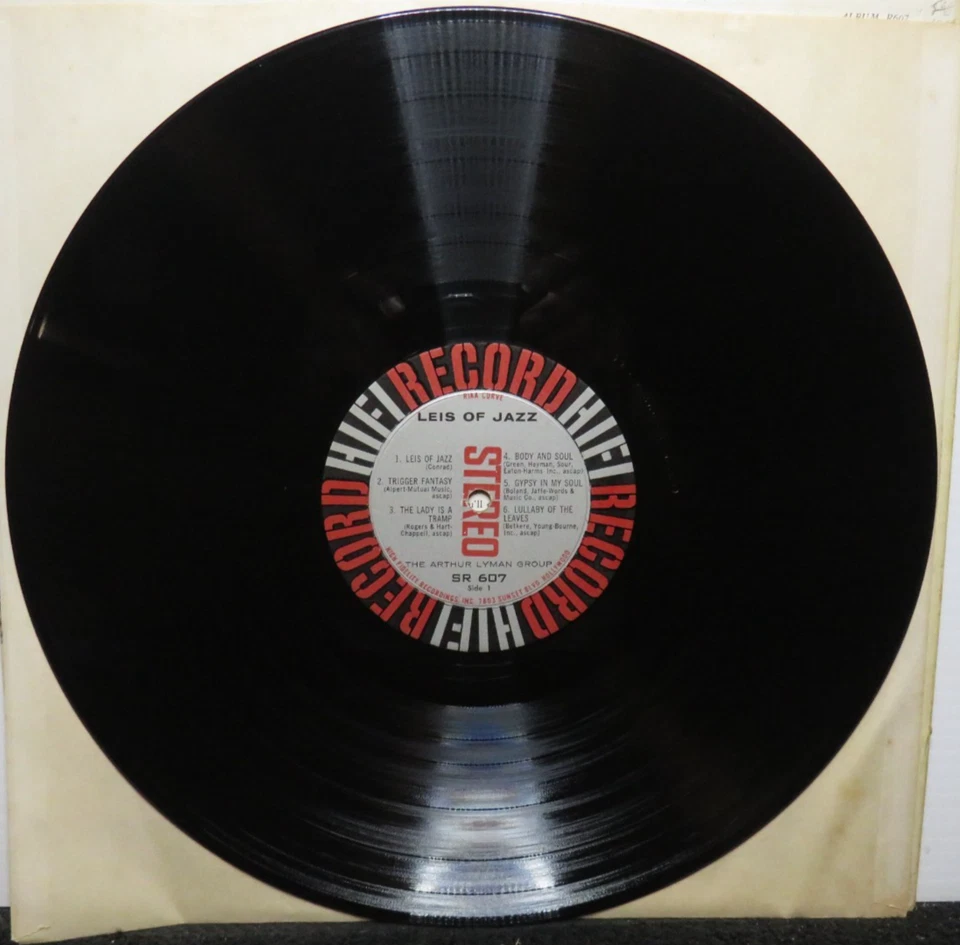 ARTHUR LYMAN LEIS OF JAZZ (VG+) SR-607 LP VINYL RECORD Foto 3 de 4