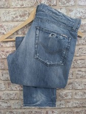 Jeans Energie gamba dritta. Gamba uomo 36" vita 32". Blu. Distressed