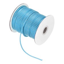 Waxed Cord 2mm Waxed Thread 87 Yard Wax String Leather Cord Sky Blue/White