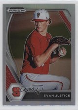 2021 Panini Prizm Draft Picks Silver Prizm Evan Justice #PDP140 07rd