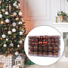 100Pcs Christmas Balls Ornaments Xmas Tree Decoration Set Seasonal Christmas