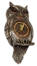 12.5 Steampunk Owl Gear Pendulum Wall Clock S...