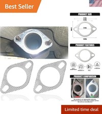 2pcs Car Exhaust Gasket Ultra Seal 2-bolt 2.5-inch Exhaust Flange Gasket Sta...