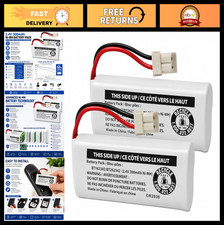 2-Pack 2.4V Rechargeable Battery Packs for VTech Cordless Phones - BT162342/BT26