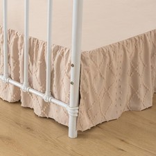 Bed Skirt Queen Size Ruffled Bed Skirt with Split Corners, 12 Inch Drop Dust