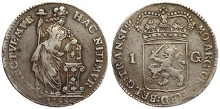 Netherlands / Overijssel 1 Gulden 1795 Batavian Republic