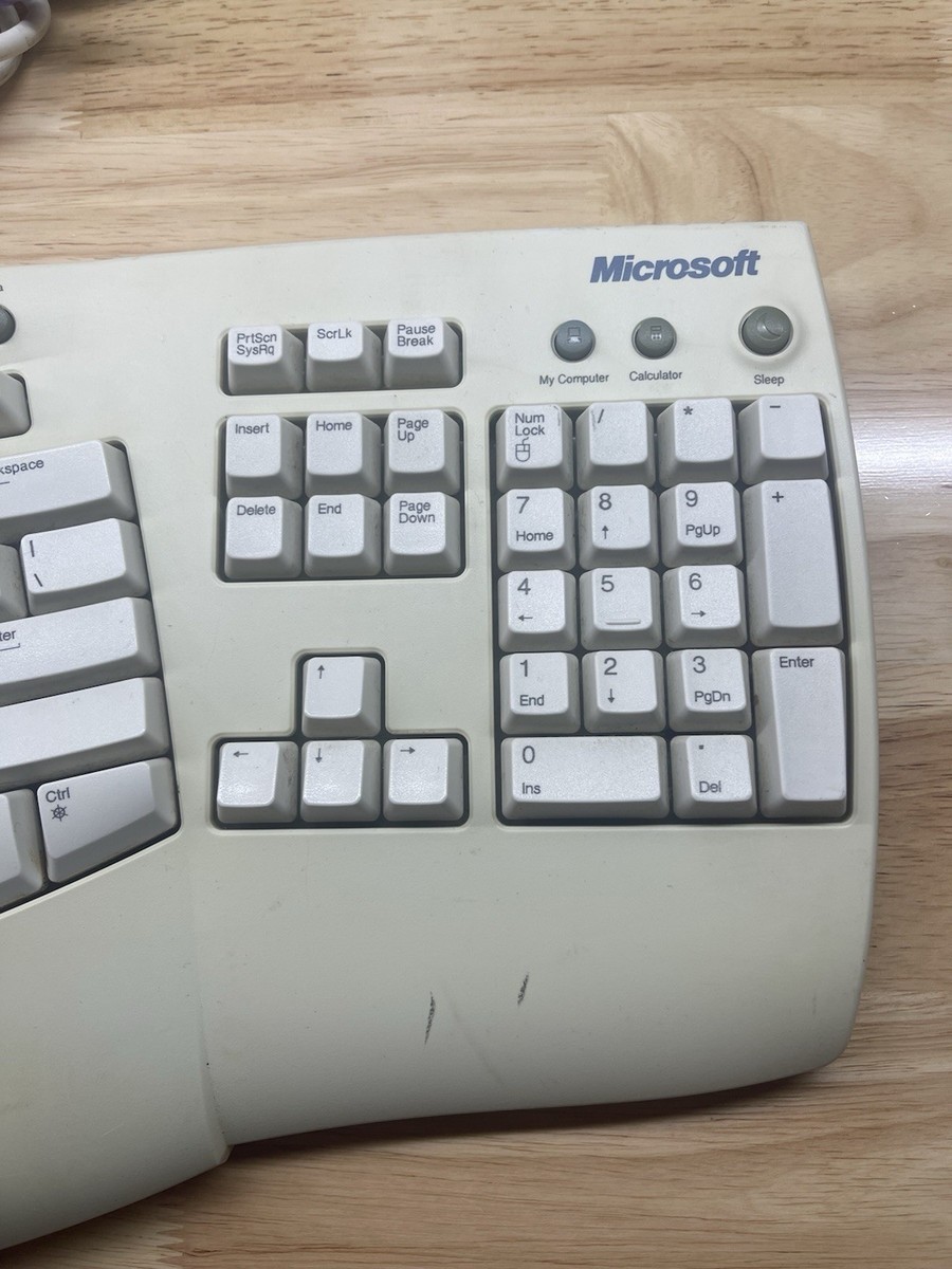 Microsoft Natural Pro Ergonomic USB PS/2 Keyboard Model RT9401 V