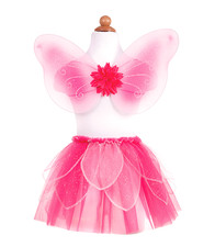 Kinderkost&uuml;m Fancy Flutter Set Fuchsia Schmetterling Fasching Karneval