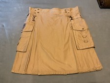 Damn Near Kilt Em Highlander Utility Kilt Men's 36  Khaki - New 