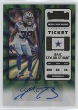 2022 Contenders Ticket Wild Card Round Isaac Taylor-Stuart Rookie Auto RC 16hq. rookie card picture