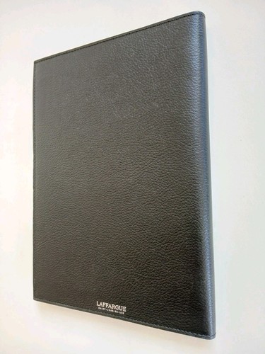 MAISON LAFFARGUE BLACK GRAINED GOAT LEATHER NOTEPAD HOLDER WITH PAD - RRP: €130 - Picture 15 of 24