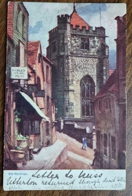 1903 alte Hastings ungeteilte Postkarte von Raphael Tuck Oilette nach Whitehall Court