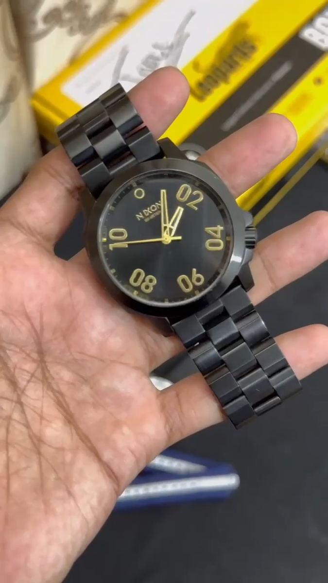 Nixon Men's Ranger 45 All Black Stainless Steel Quartz Watch | eBay