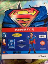 DC Comics SUPERMAN Halloween Costume W/ Cape Toddler Size 2T Cosplay Outfit New