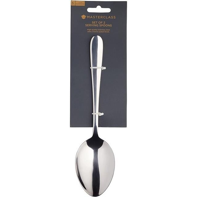 MasterClass Stainless Steel Serving Spoons, 2-Piece