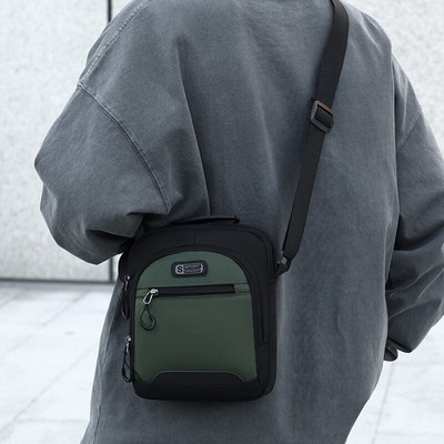 Men Travel Multifunction Crossbody Bag Sport Solid Color Crossbody Bag