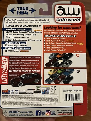 Auto World Modern Muscle #1 2021 Dodge Charger SRT Hellcat Redeye Octane Red