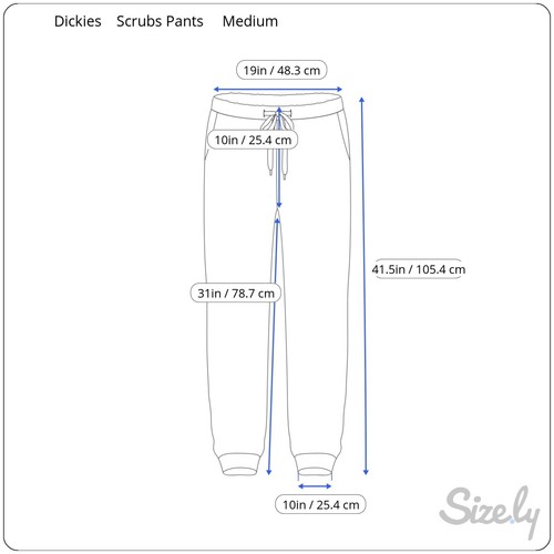 Dickies unisex Scrub Pants Size Medium blue - Picture 2 of 6