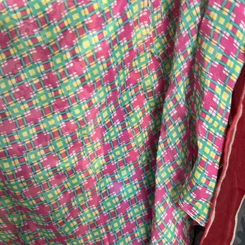 VTG Scarf Lot of 10 DAMAGED for Arts & Crafts Various Fabrics - Picture 5 of 11