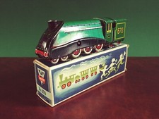 US Zone Arnold 670 Tin Wind-up Locomotive with Sparks w/ Or. Box